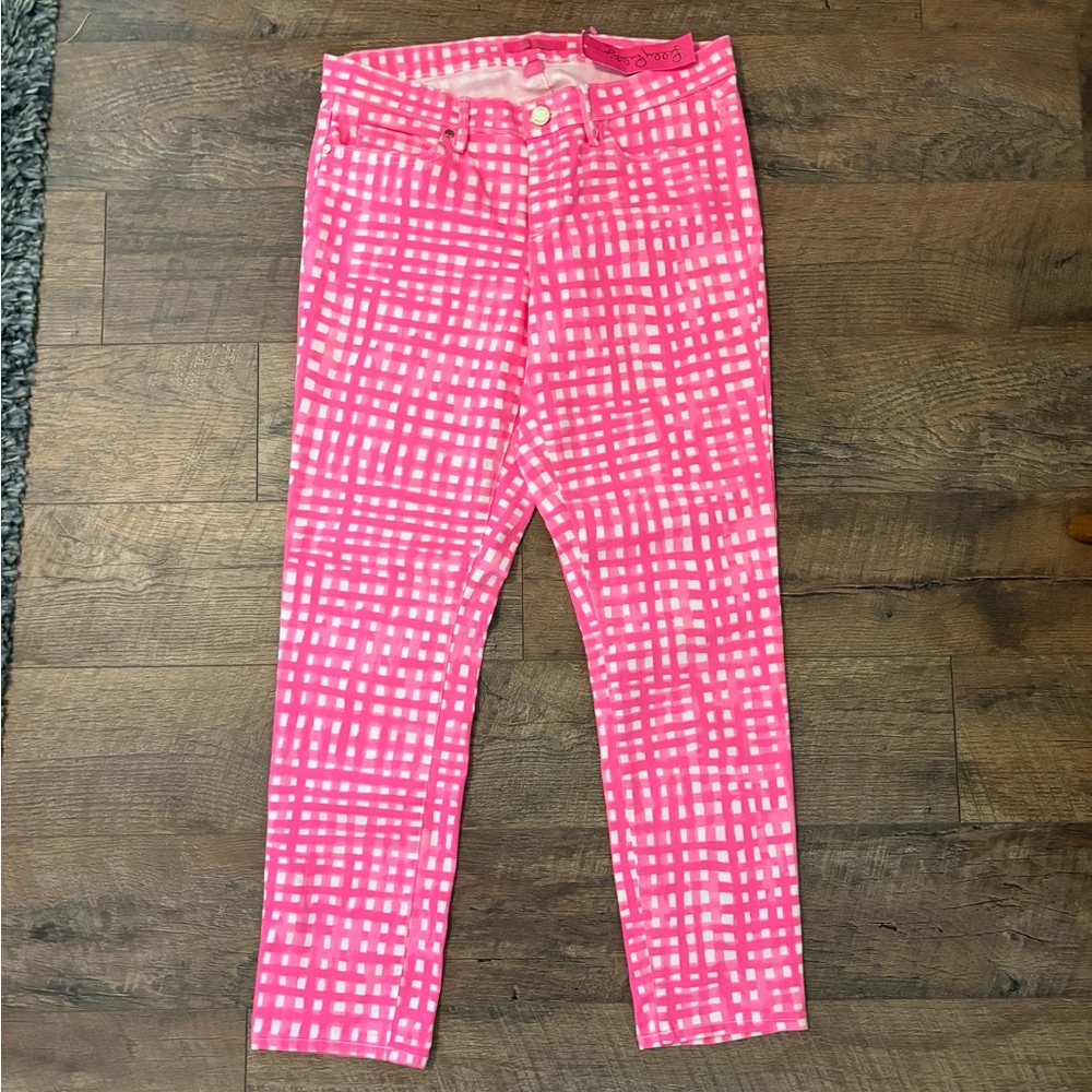 Lilly Pulitzer Pink Checkered Pants